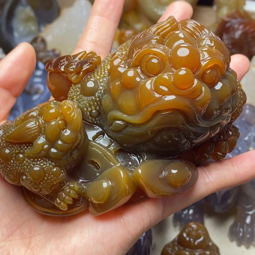 梦***蓝玛瑙/玉髓未镶嵌摆件