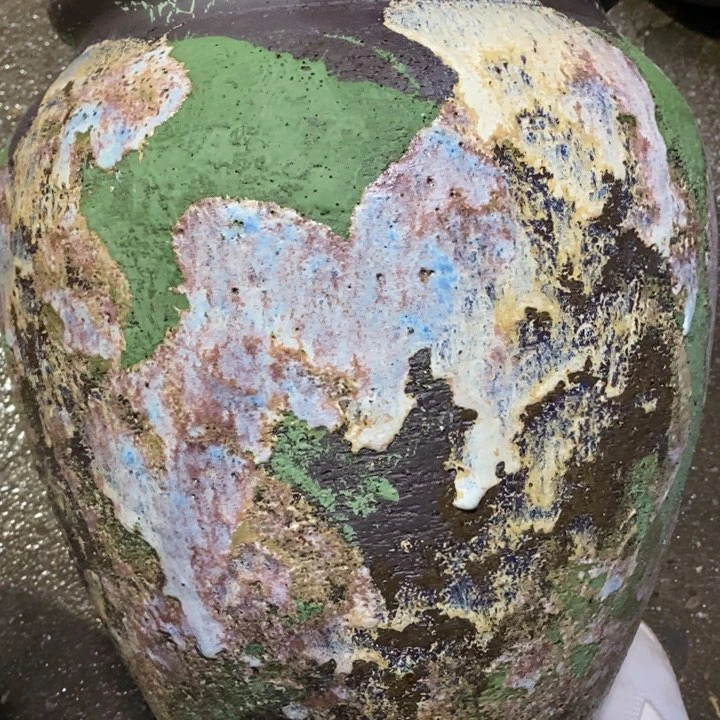 紫砂花盆高约33口约22