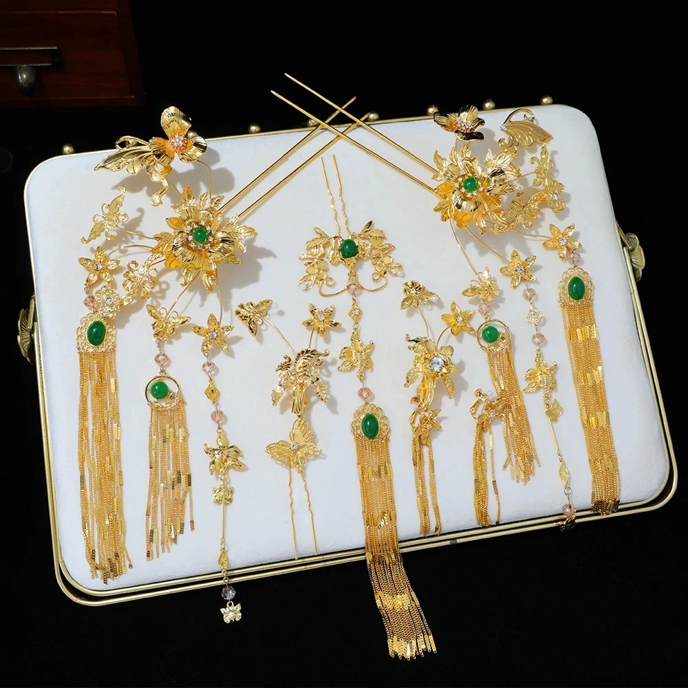 HZ1009新款金色秀禾百搭新娘发饰