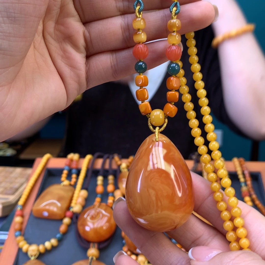 蜜蜡未镶嵌颈饰天然