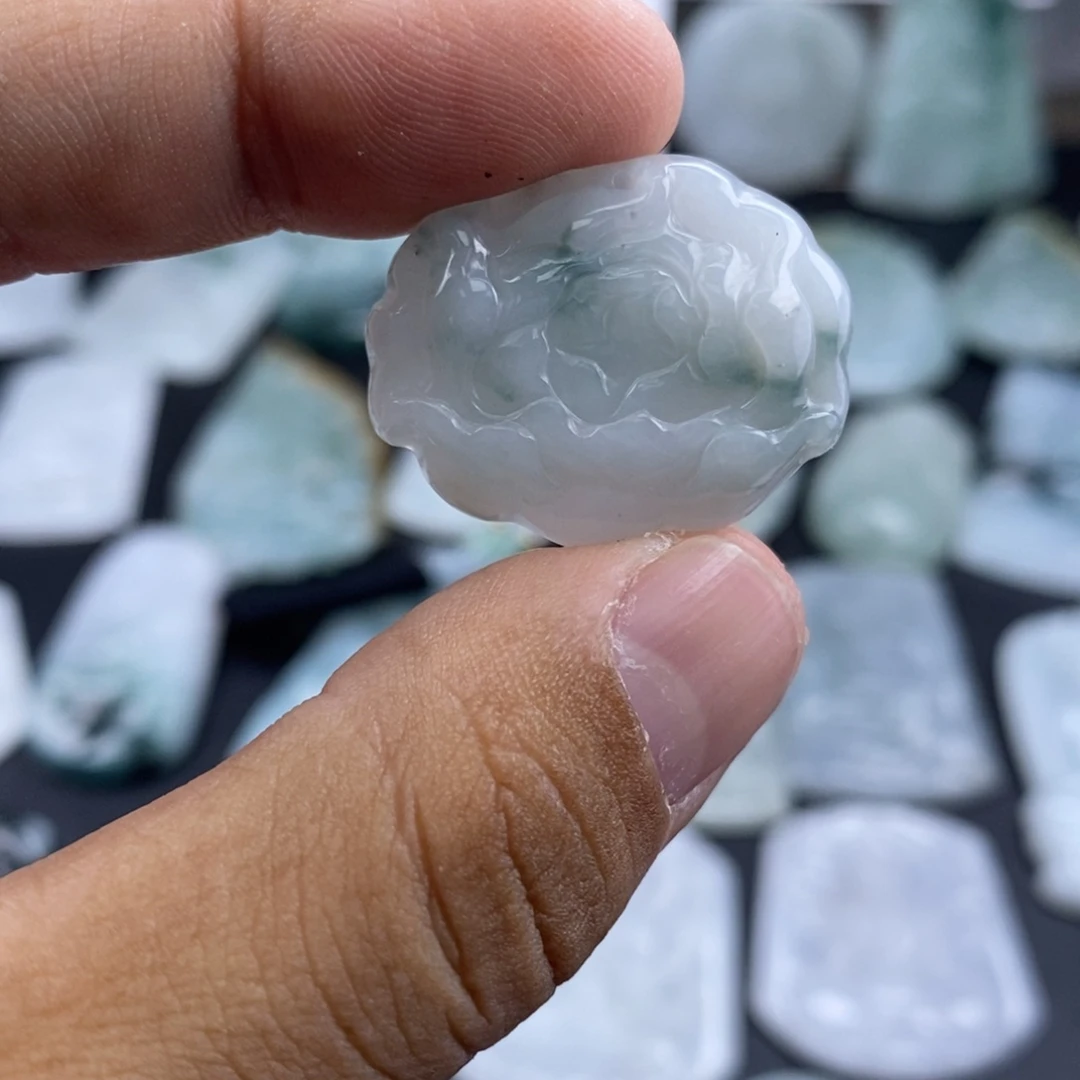 散珠翡翠飘花莲花