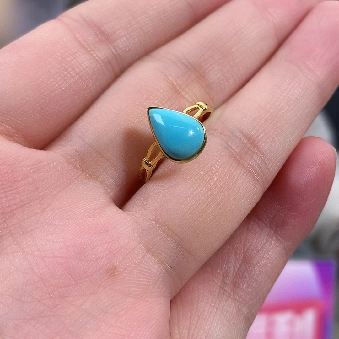 绿松石18K金镶嵌珠宝奇石