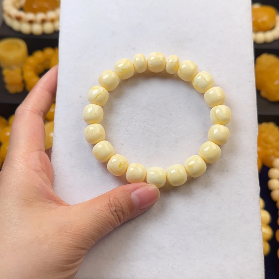 琥珀未镶嵌颈饰瓷白橘低同料12