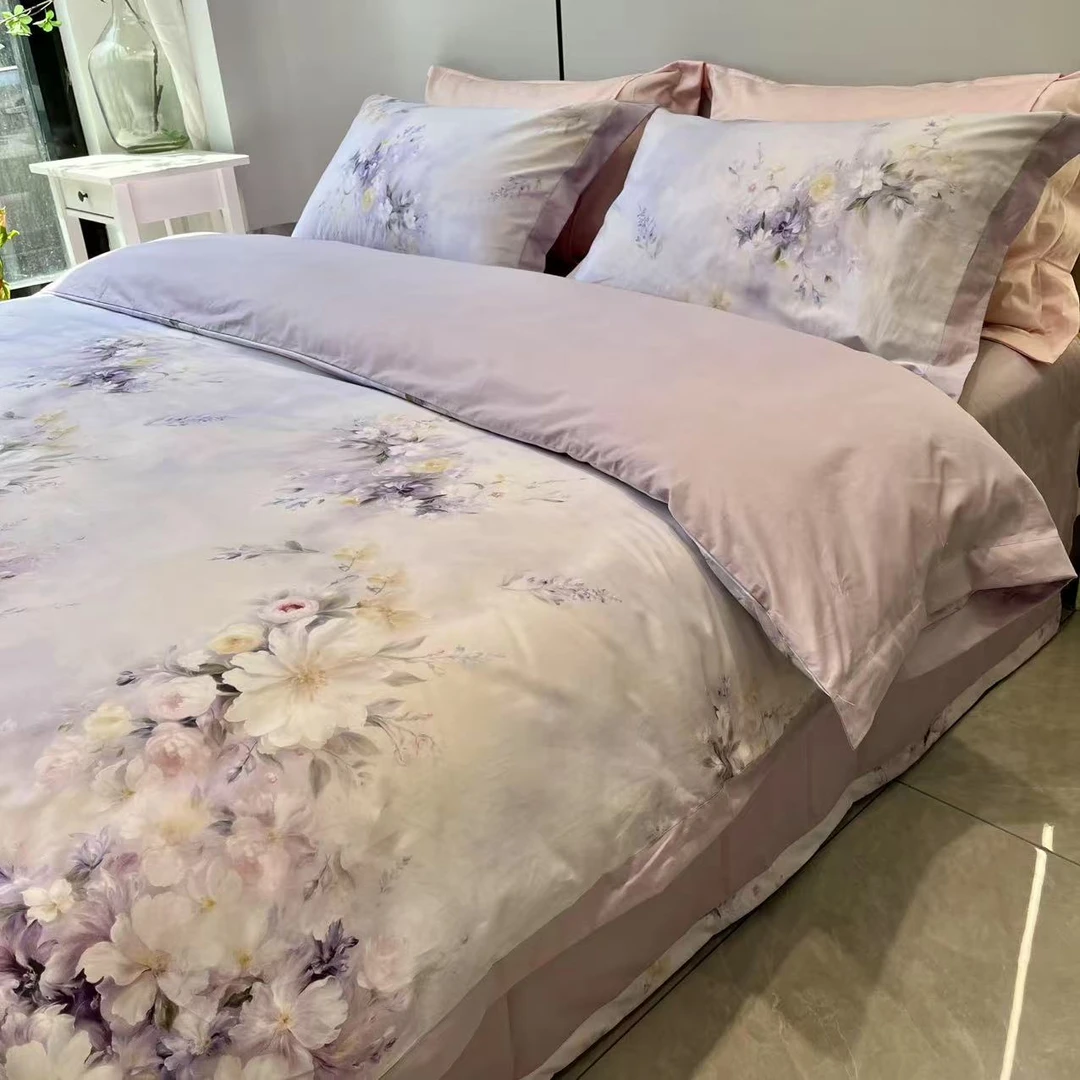 时宴  品牌面料专版定制！四季款全棉纯棉四件套唯美浪漫高端床品