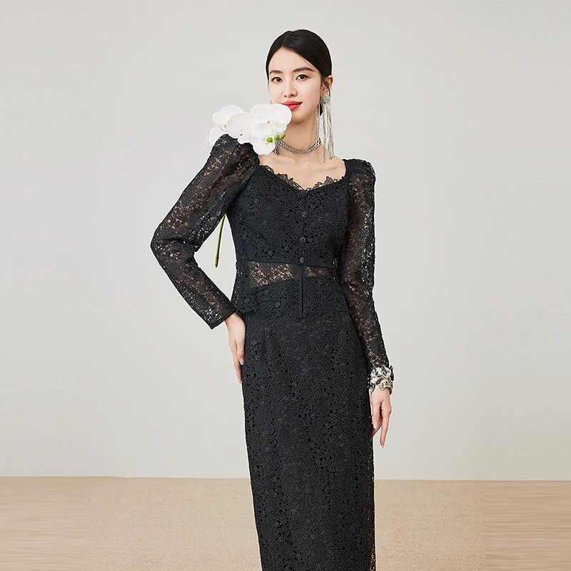 【林一专属】BADINA蕾丝衫652M022