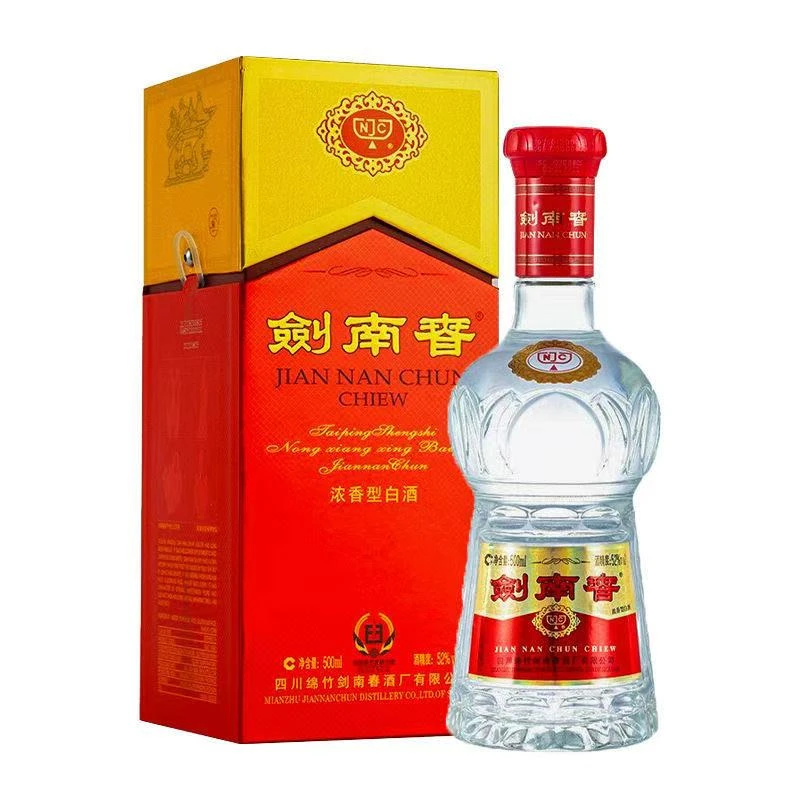 剑南春水晶剑500ml*1瓶浓香型白酒52度500ml