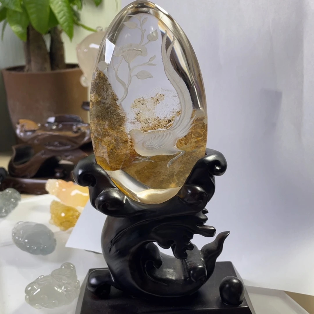 水晶天然水晶景石摆件未镶嵌