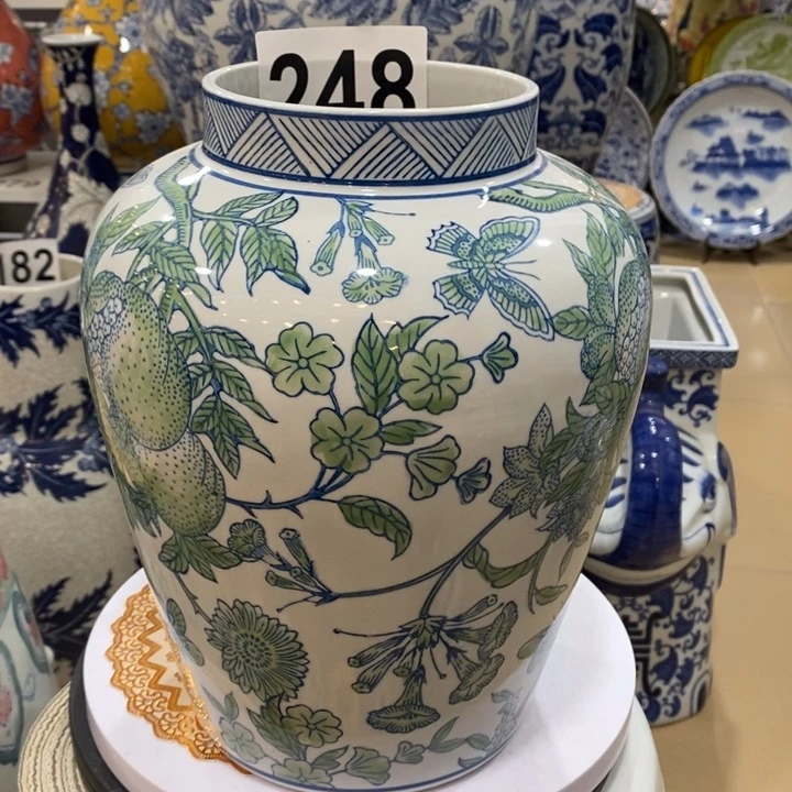 【闪购商品】摆件雨*青花瓷陶瓷花瓶摆件