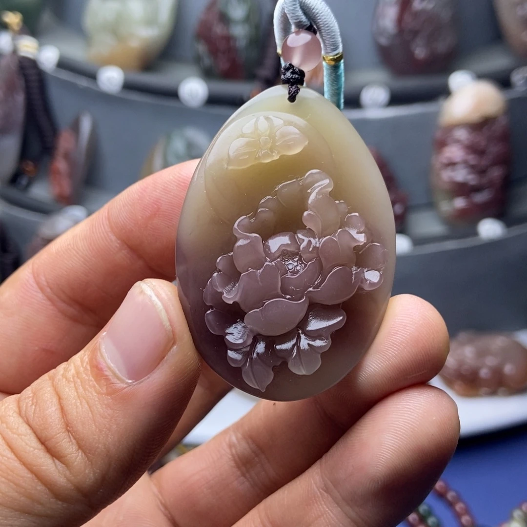 野***合玛瑙/玉髓未镶嵌颈饰