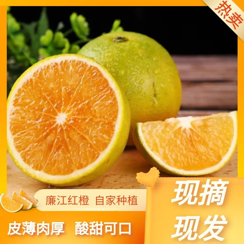【全爸专属】早期青皮廉江红橙应季皮薄鲜甜多汁新鲜现摘
