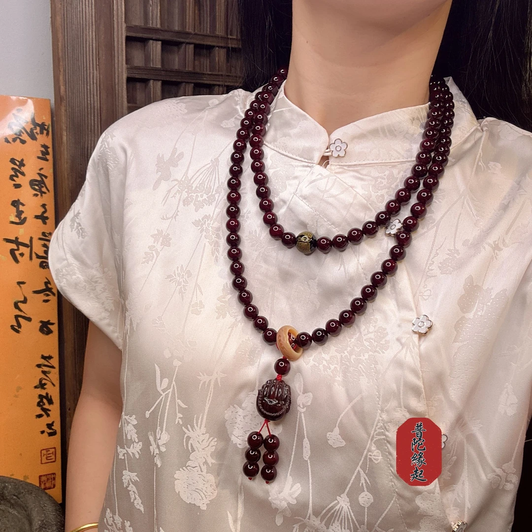 【普陀缘起·3号典藏冰料】普陀山開慧➕持 | 千年老料108大悲梵纹珠
