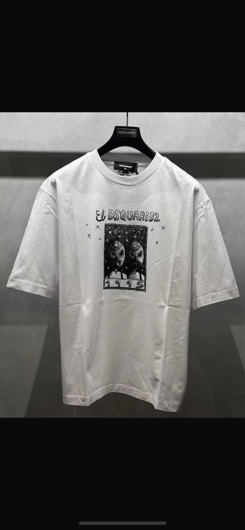 （可可在米兰）D2次方2025专柜 白色短袖T恤