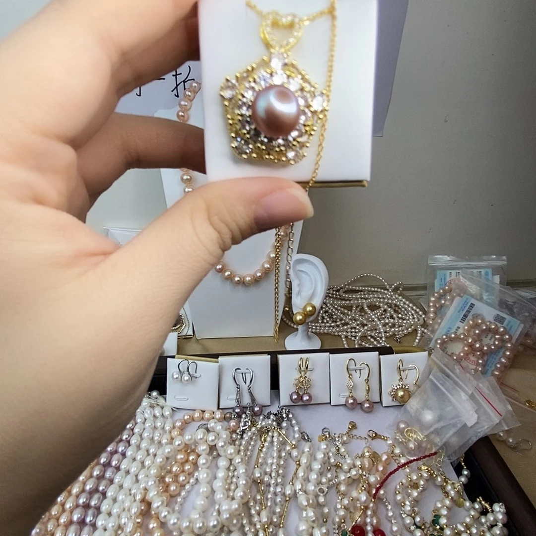 合金淡水珍珠吊坠(赠链)