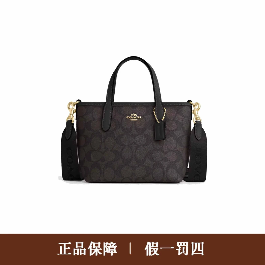 95新 COACH/蔻驰 蔻驰彩虹胡桃木老花city15斜挎包/DM178/15x14