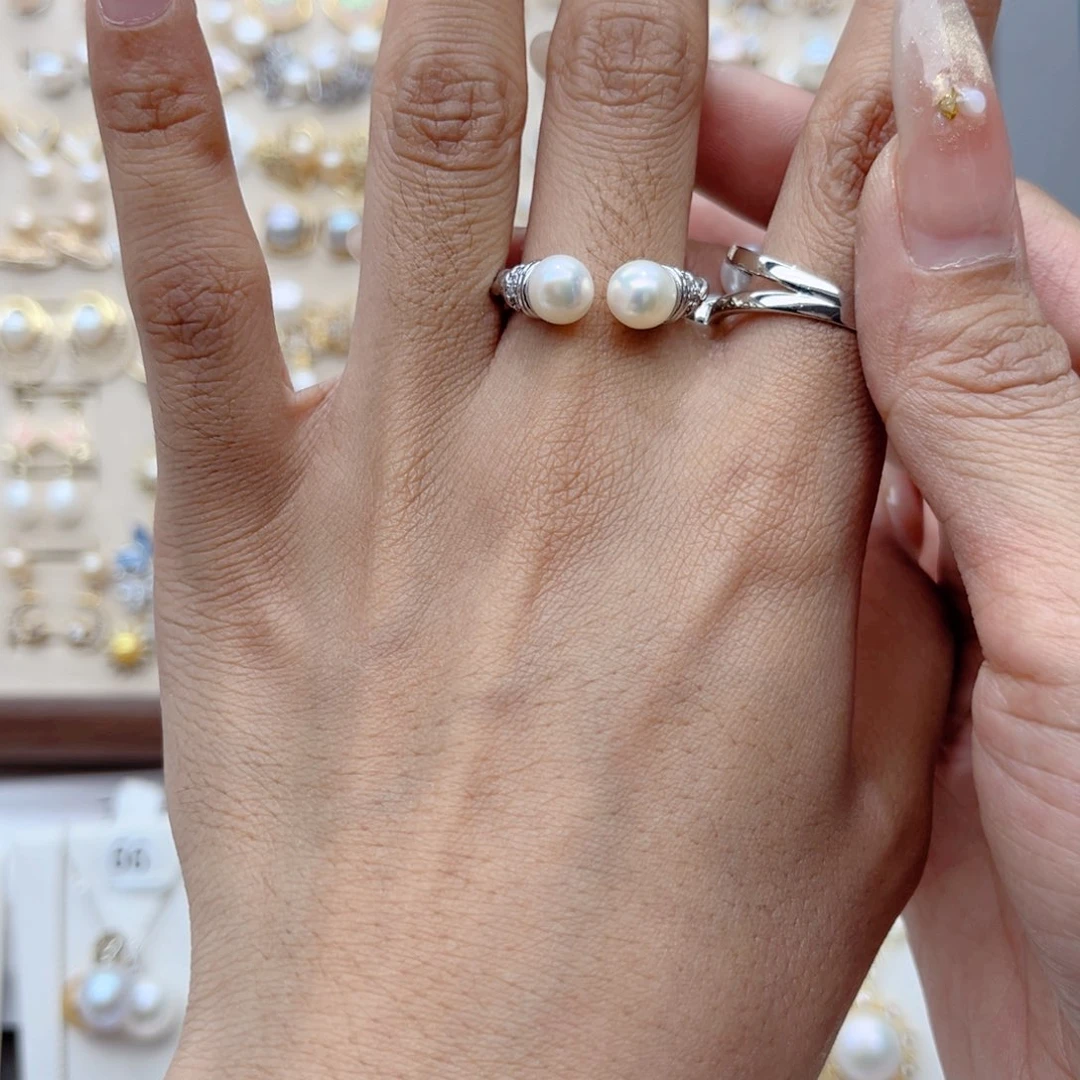 玖***_戒指合金淡水珍珠