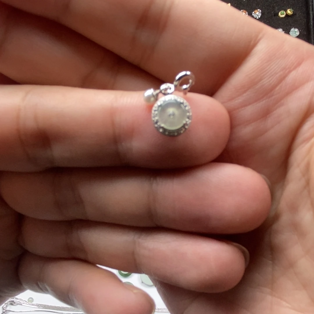 翡翠银S925镶嵌颈饰