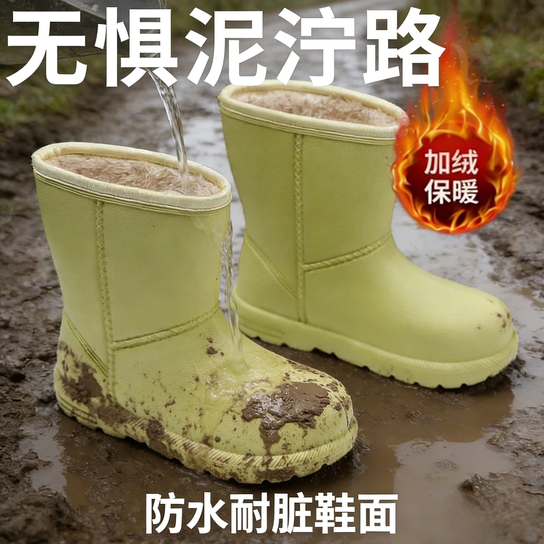女款雪地靴冬季必备鞋下雪防水鞋不湿鞋易打理加绒零下可抗寒雨靴