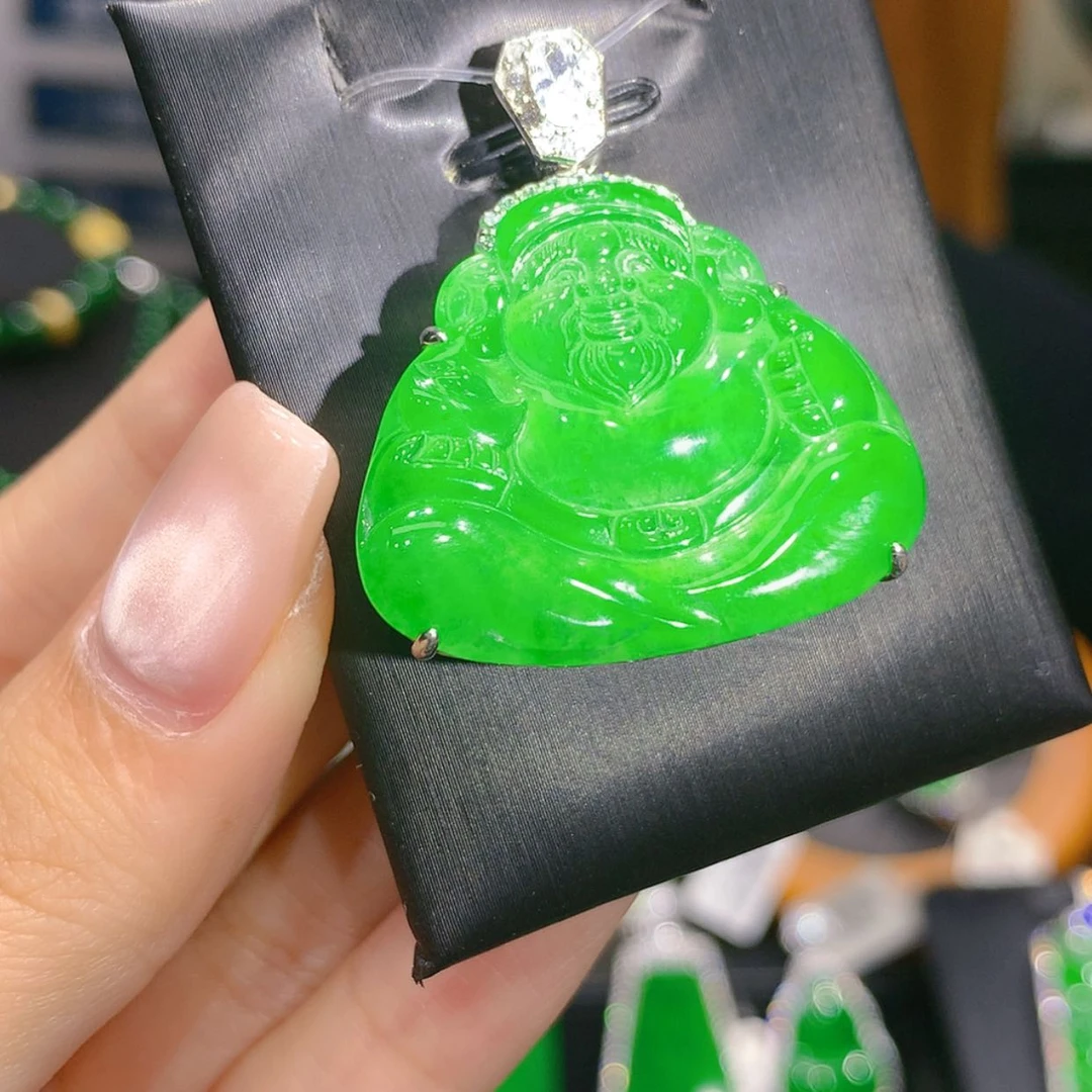 【闪购商品】颈饰银S925镶嵌翡翠5柒姐