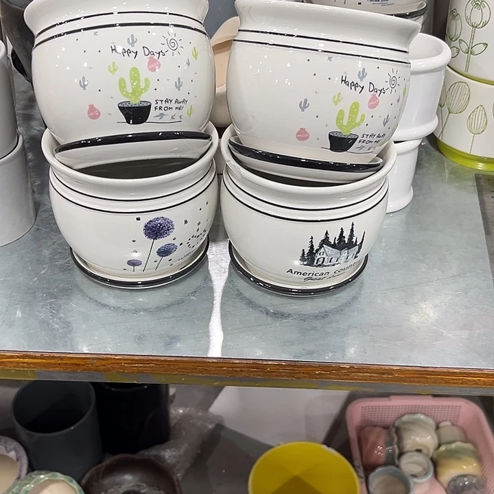 陶瓷花盆全场10包邮