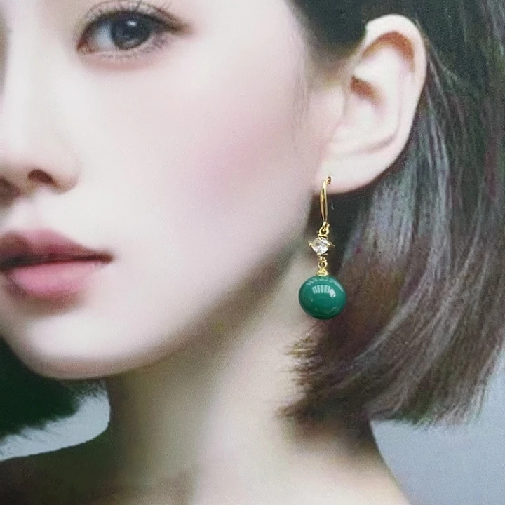 玛瑙/玉髓耳钉合金