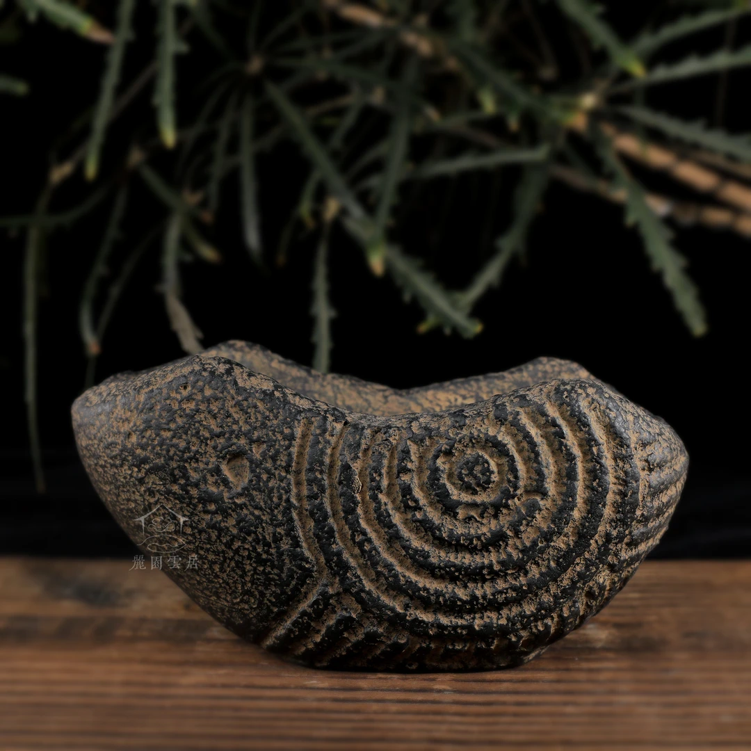 liyuan/丽园仿古禅意创意微景观花盆中式复古做旧花器 - 大蜗牛