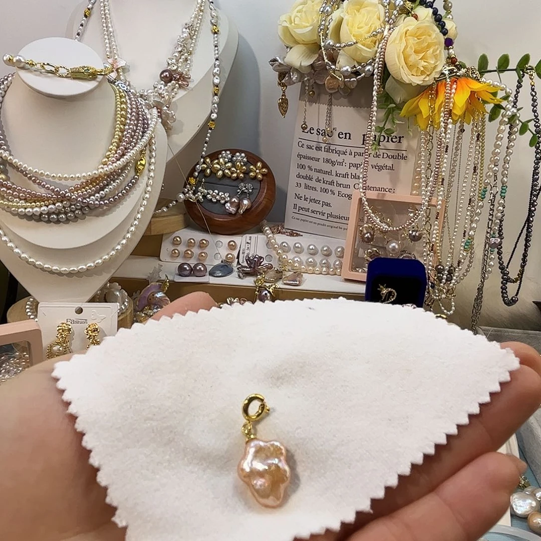 银S925镶嵌颈饰淡水珍珠