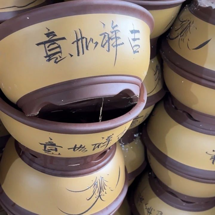 花盆紫砂100-6。   27-12。