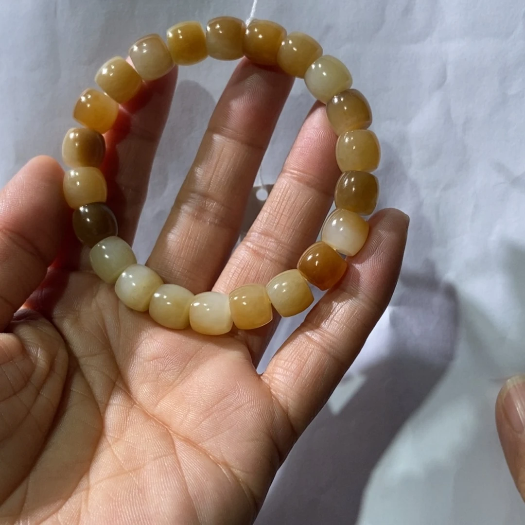 和田玉手链未镶嵌柠*精