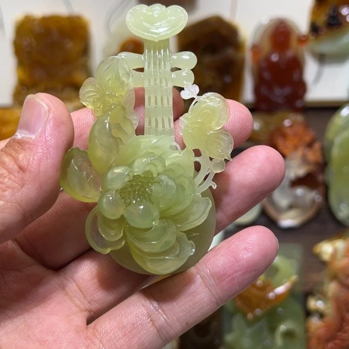 蛇纹石玉未镶嵌吊坠(不含链)