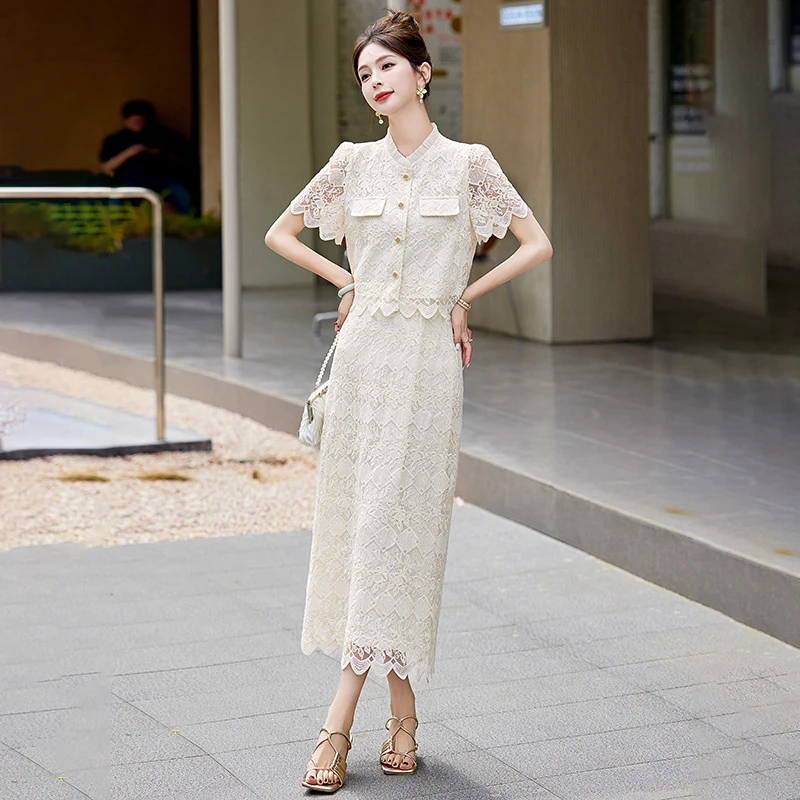 时尚套装裙时髦洋气夏季新款小众设计感名媛气质两件套女RX9101