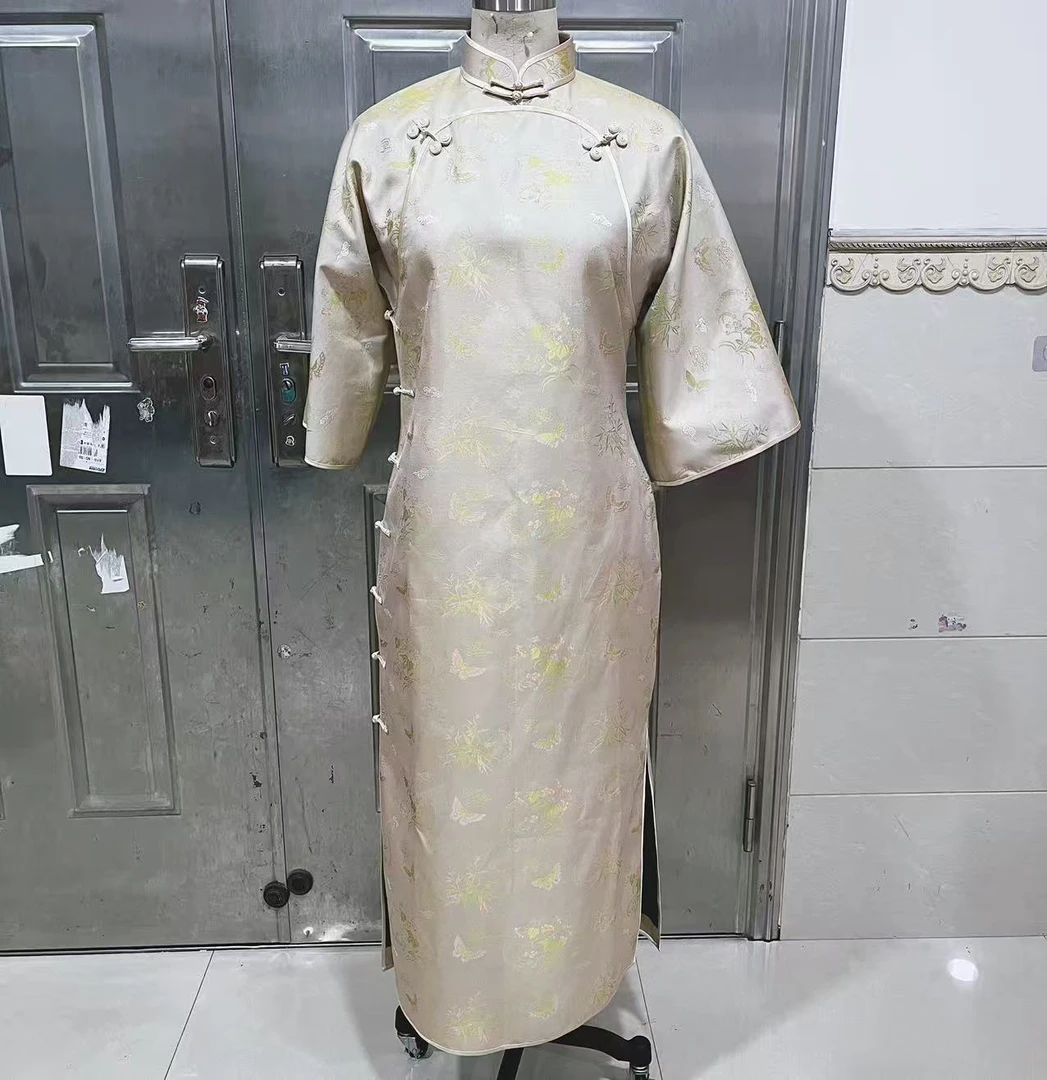 旗袍中长款美玲襟倒大袖时尚日常新中式衣长130-974218 476270