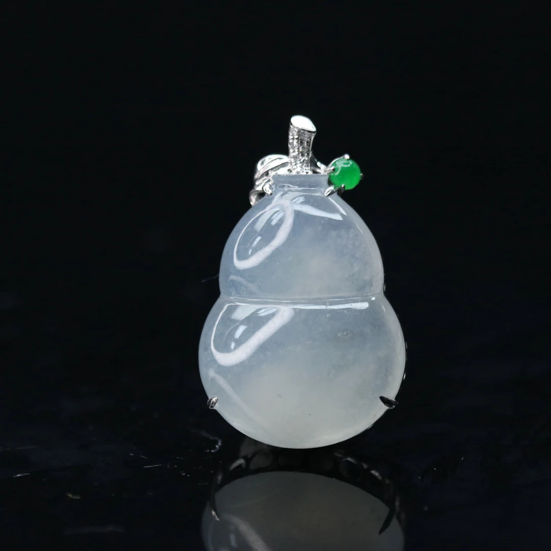 FC27天然缅甸翡翠A货18k葫芦吊坠/300498/保利厦门拍卖