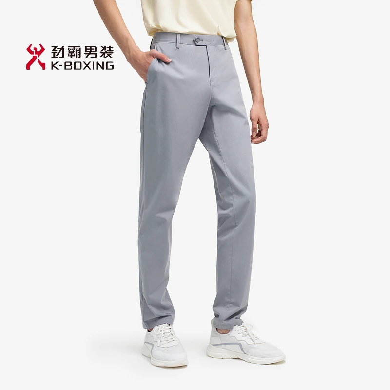 【易打理】劲霸男装春夏男士直筒中腰休闲长裤┃BQXE1313