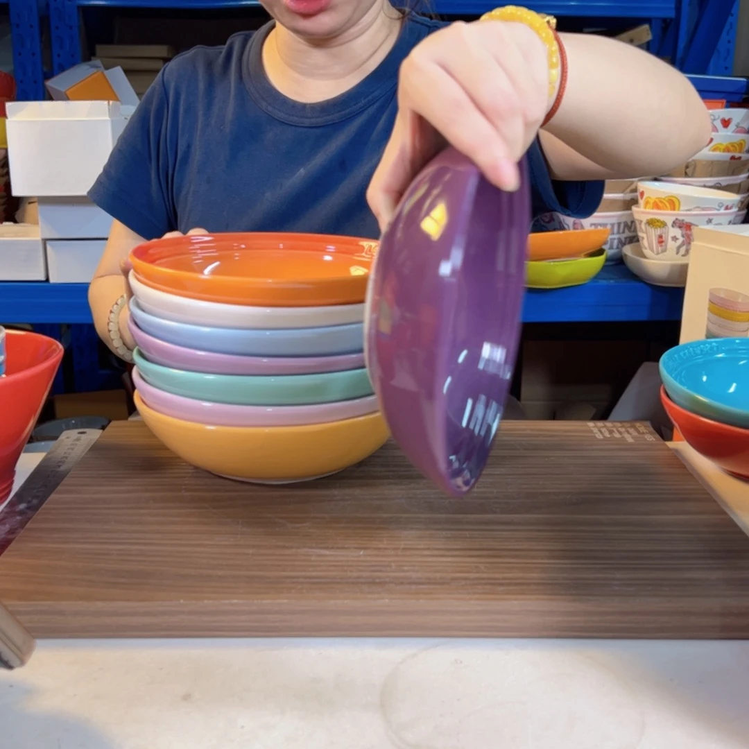 陶瓷葡萄紫燕麦碗