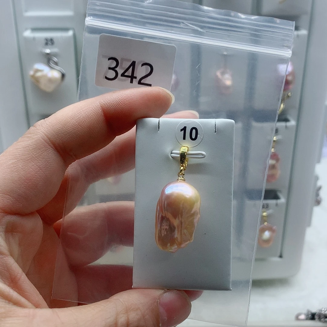 合金淡水珍珠吊坠(不含链)