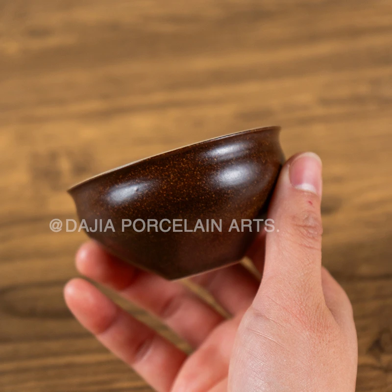 安磁安磁磁州窑紫金单杯品茗泡茶专用茶具纯手工陶瓷