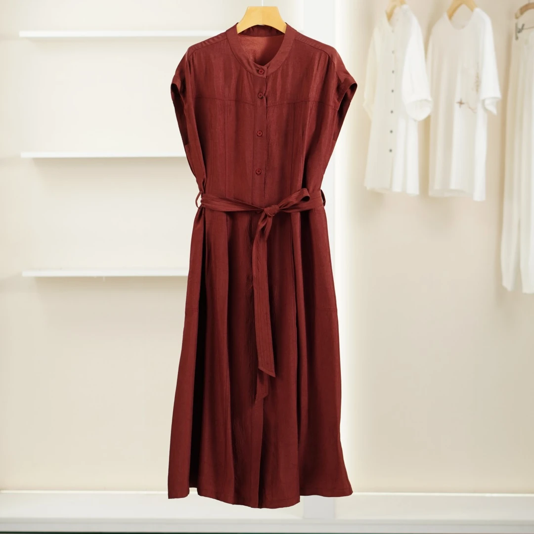 一路童行 30513250 夏季简约端庄宽松连衣裙品牌撤柜女装