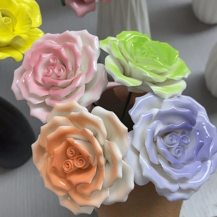 陶瓷手工制作陶瓷花