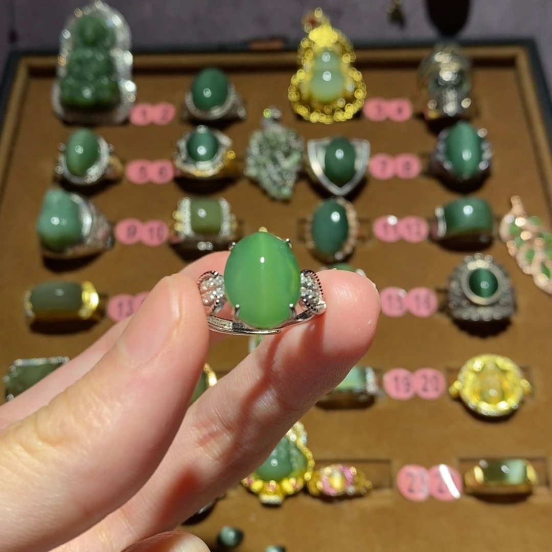 和田玉（碧玉）未镶嵌戒指
