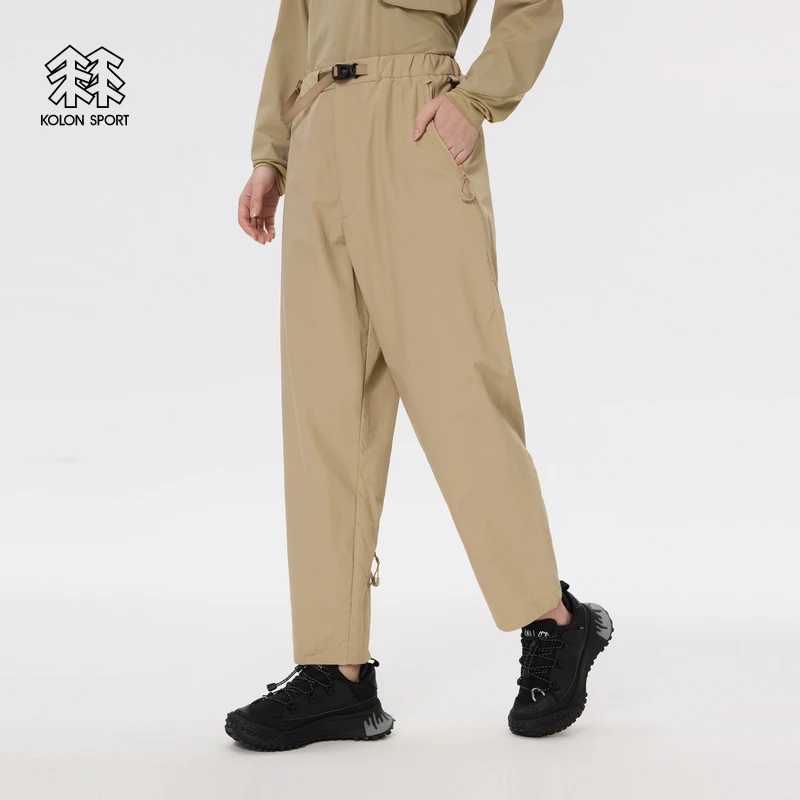 KOLON SPORT可隆中性CMF联名长裤松紧腰微哈伦锦纶户外休闲裤