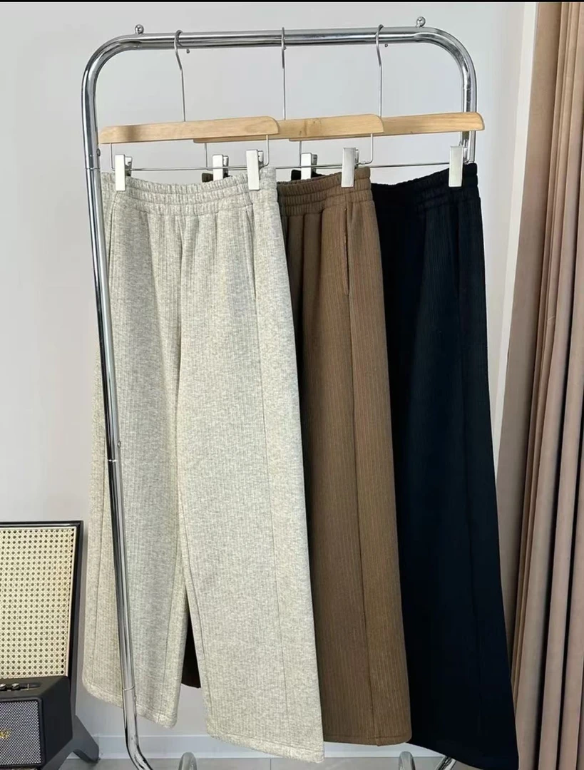 《YIYI》胯没了2024年秋冬新款垂感轻奢松紧高腰休闲百搭显瘦阔腿裤