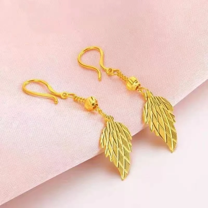 R耳饰 CUICAN金色叶子高定耳扣