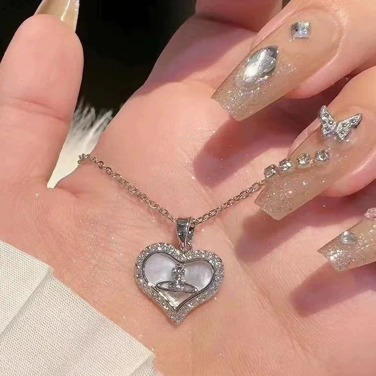 钛钢锆石项链 甜美轻奢女设计感日韩百搭