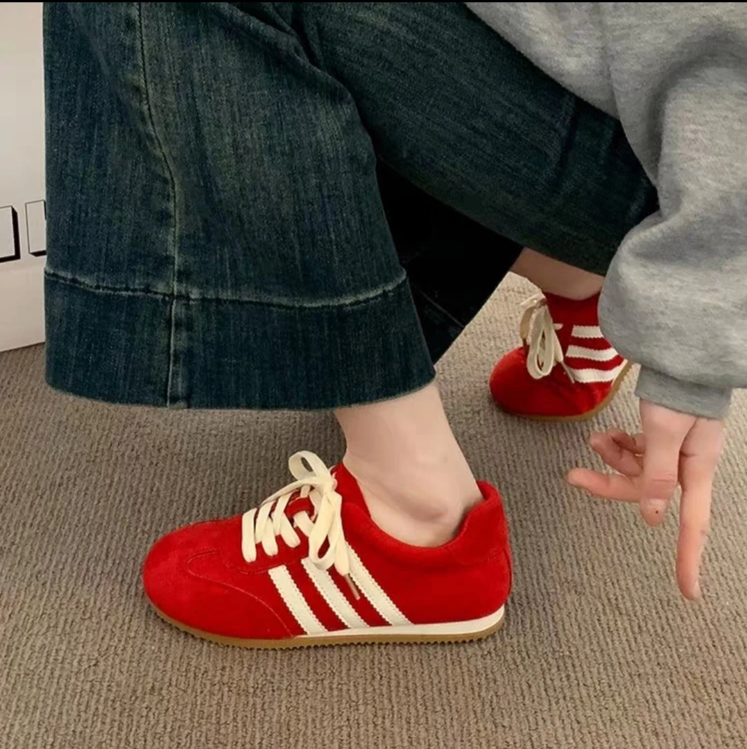 德训鞋女2025新款春季女鞋子爆款百搭超火小白阿甘鞋运动休闲板鞋