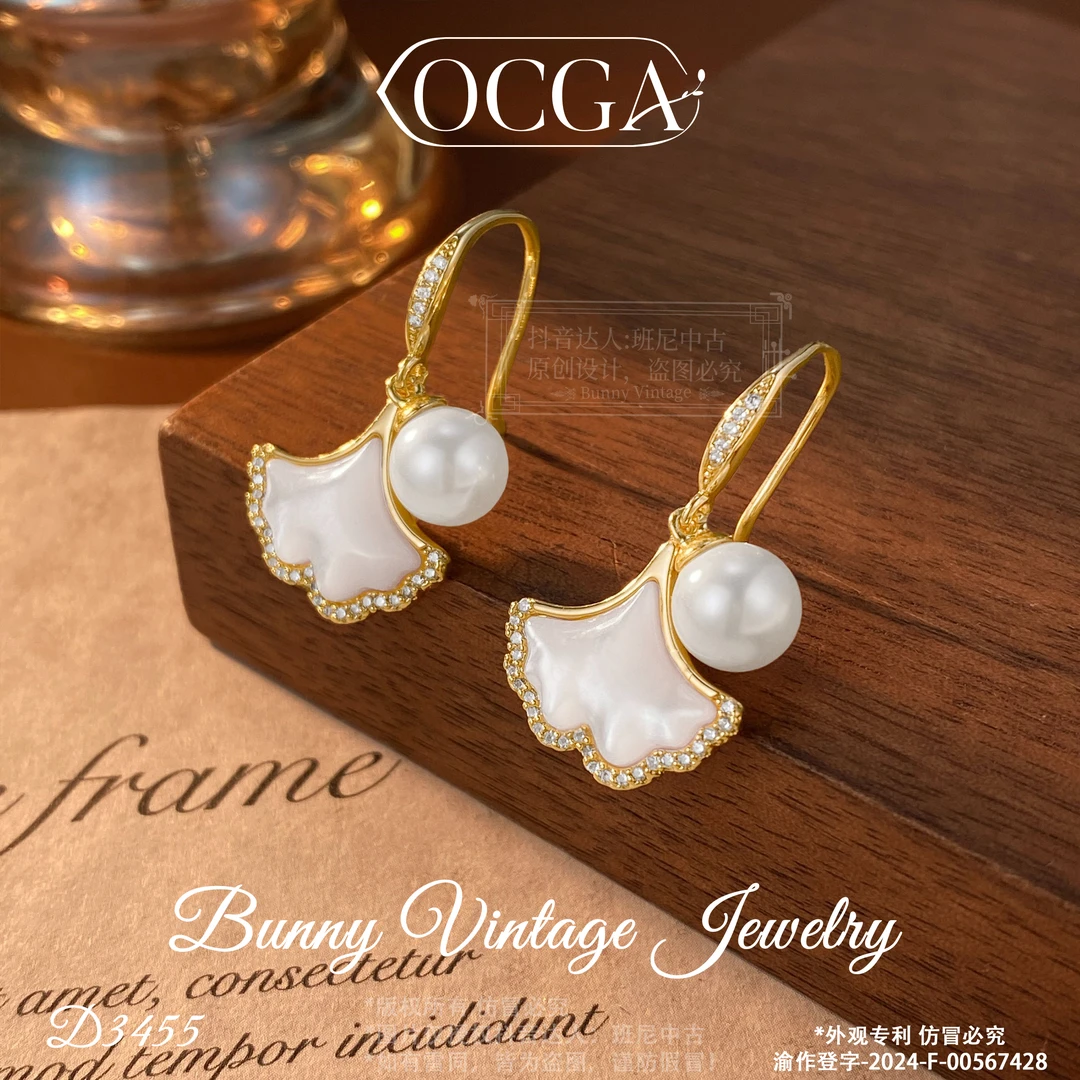 镀K金D3455 法【深秋银杏】OCGA 欧斯伽斯 耳钩