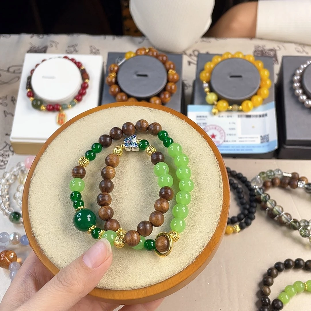 和田玉手饰银S925镀金镶嵌