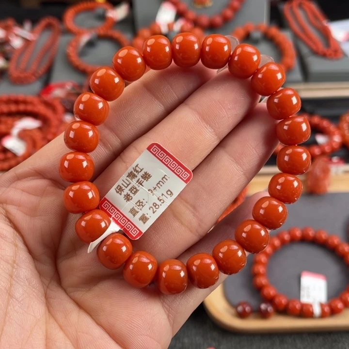 南红玛瑙未镶嵌手链保山南红高抛老型单圈