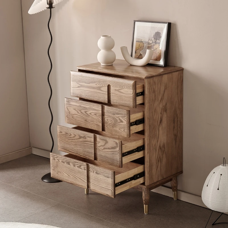 QY清货-G208三斗柜白蜡木全实木北欧置物