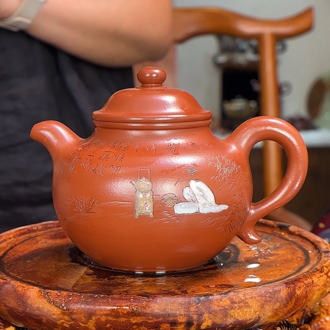 茶壶紫砂杭娜静紫砂壶400cc