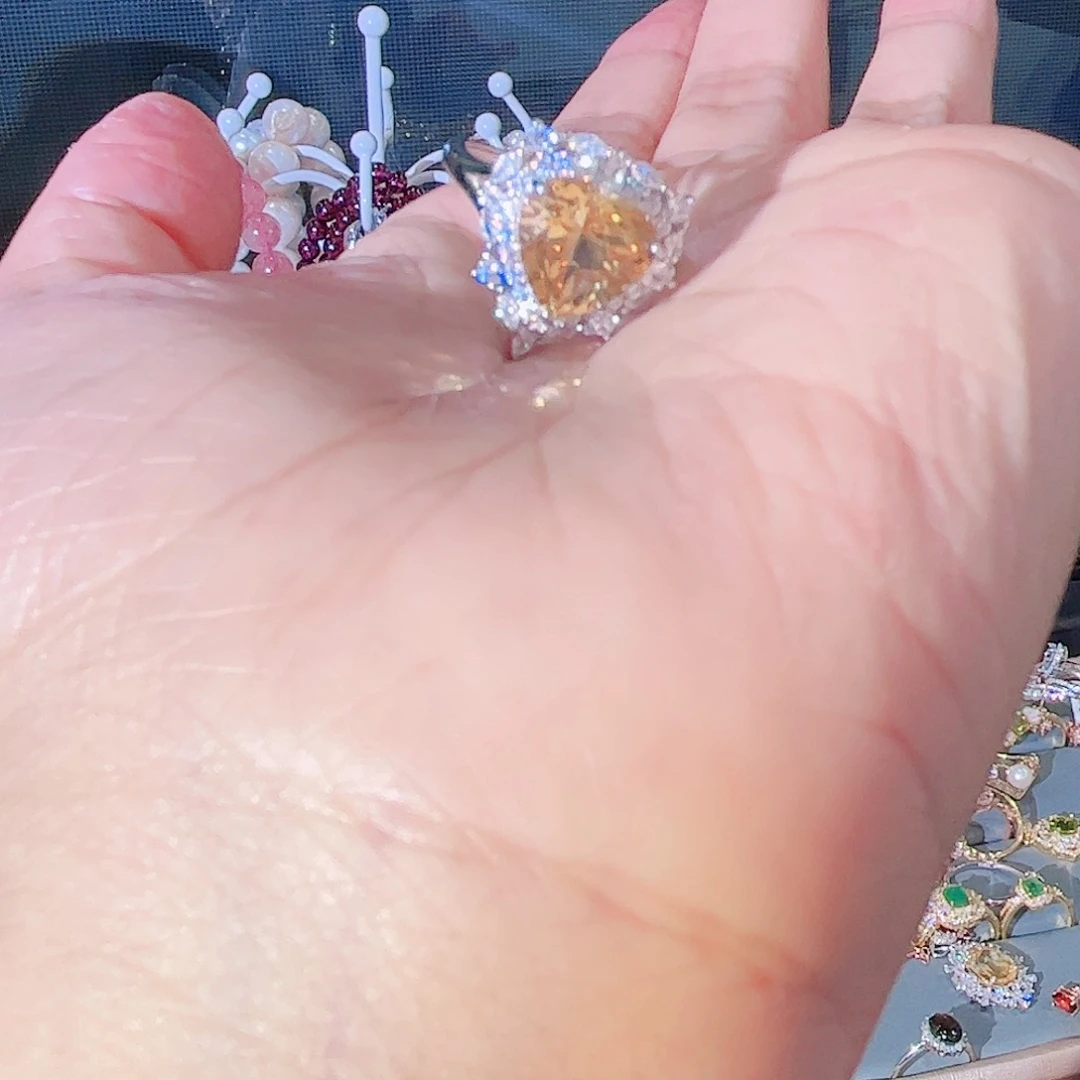 紫晶戒指银S925镶嵌戒指